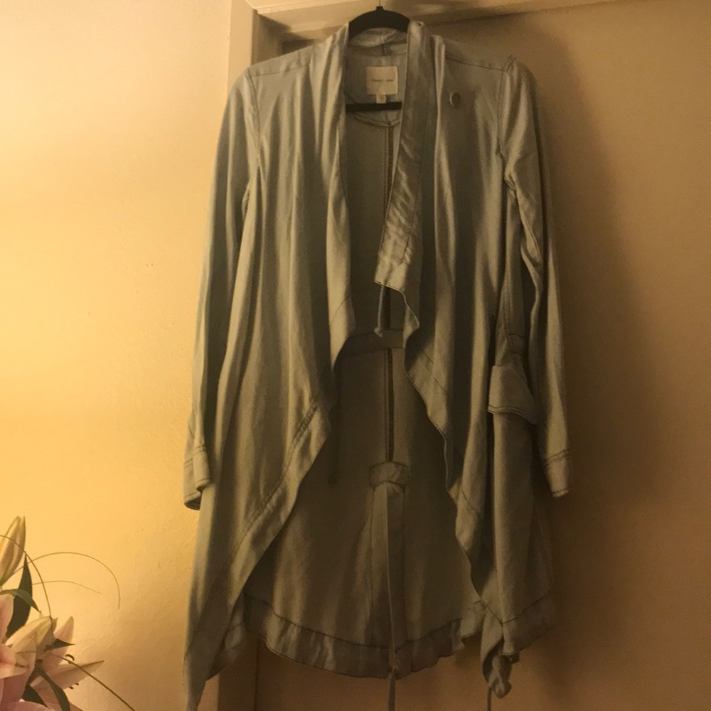 Silence + noise chambray jacket for sale size s
